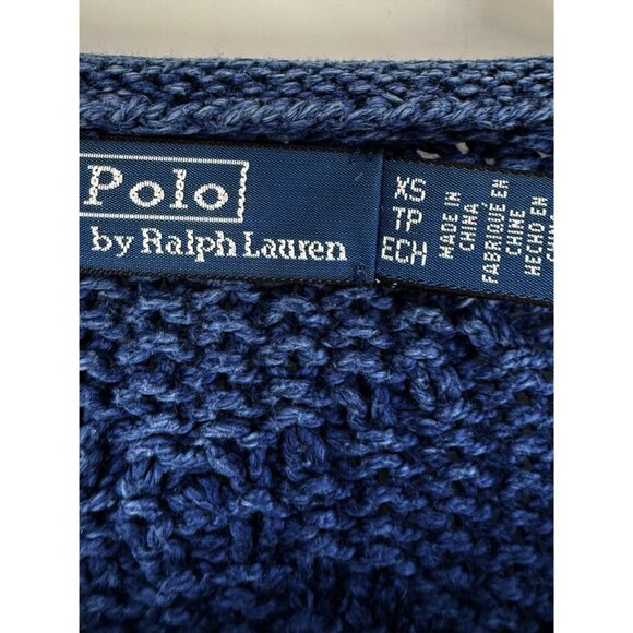 Polo Ralph Lauren Flag Aran-Knit Cotton Sweater XS - Picture 5 of 6